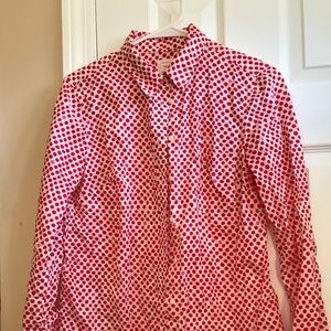 Woman’s polka dot shirt